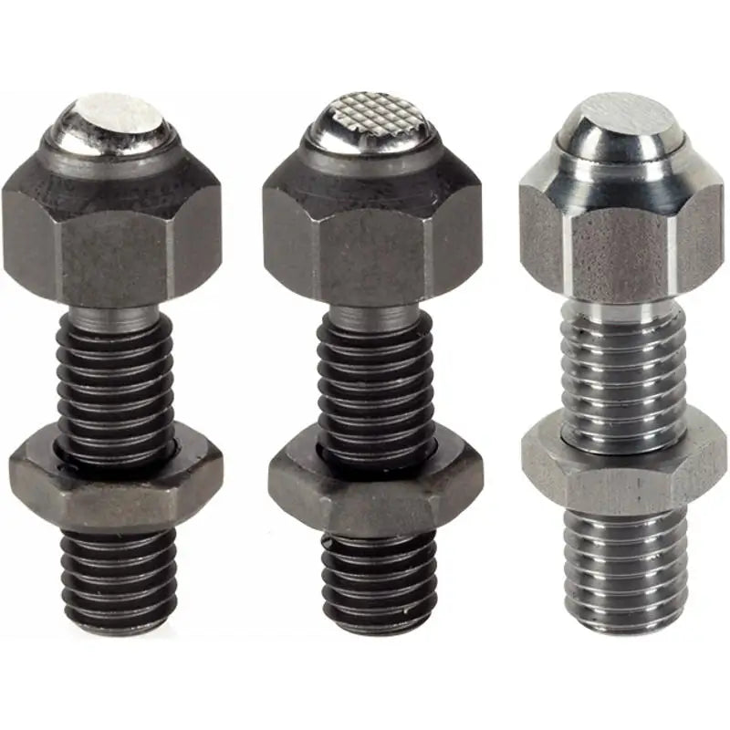 ZT35/36 Swiveling jack screw smooth/serrated carbon steel black screws