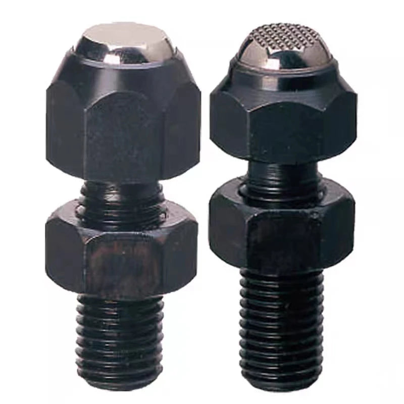ZT35/36 Swiveling jack screw smooth/serrated carbon steel black screws
